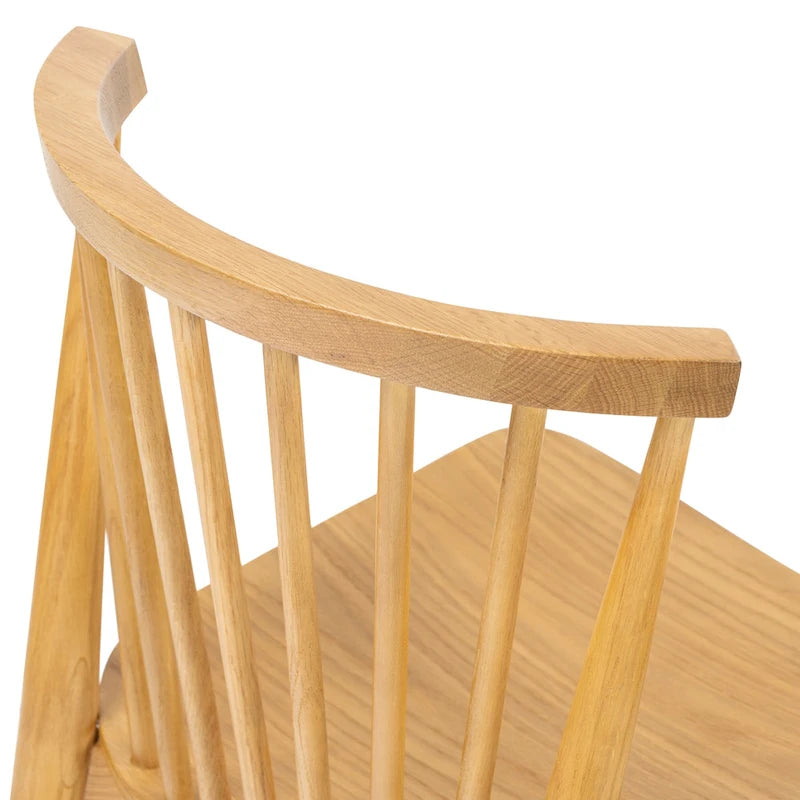 Sedia da pranzo Poly & Bark Ligna - Schienale a fusi con struttura in legno massello