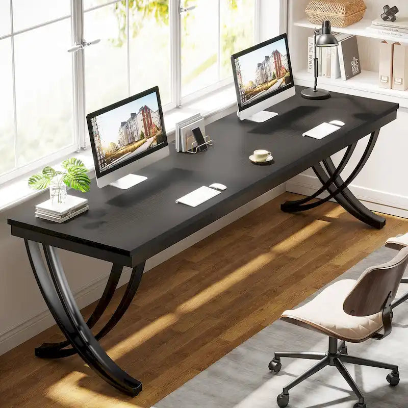 Scrivania per computer da 78 pollici per l'ufficio domestico, tavolo rettangolare per sala studio