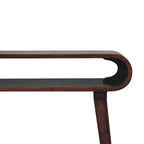 Consolle in legno massello di mango stile nordico con finitura castagno