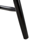 Sedia da pranzo con schienale a fusi stile rustico, set da 2, nero 48x43x89 cm